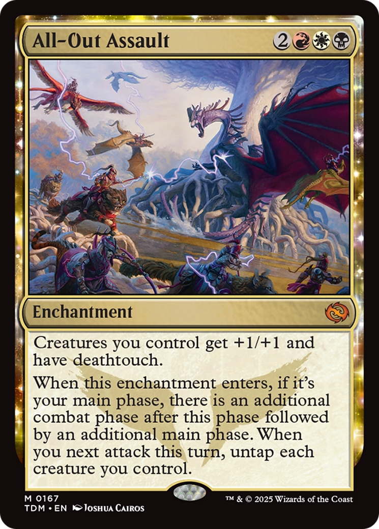 mtg red untap cards MtG Tarkir: Dragonstorm Mythic Rare All-Out Assault #167