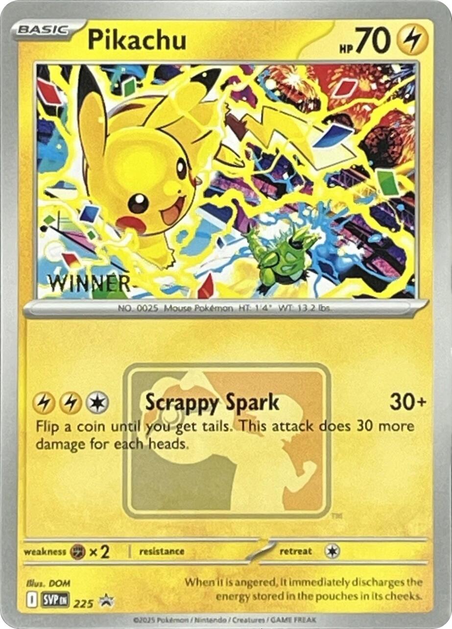 how much is the pokemon card pikachu v worth (225) (World Championship 2025) [Winner] [Scarlet & Violet: Bl end display Which Pokémon TCG V &
