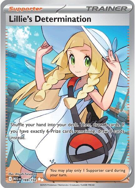 25 year anniversary pokemon cards value Lillie's Determination (169/132) [Mega Evolutions: Base Set]