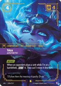 Unleashed - Vex - Apathetic (Alternate Art) (Foil)