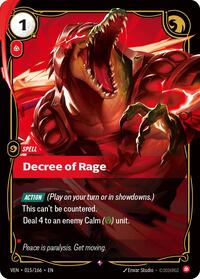 Vendetta - Decree of Rage (Foil)