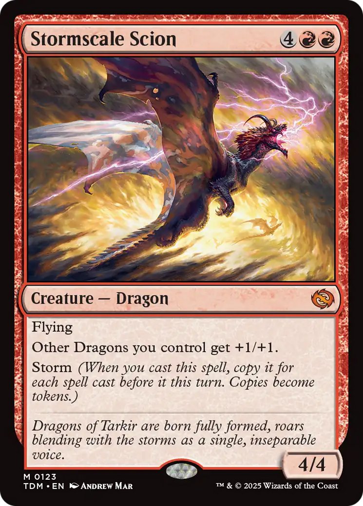 mtg dragonstorm card Teeming Dragonstorm (showcase)