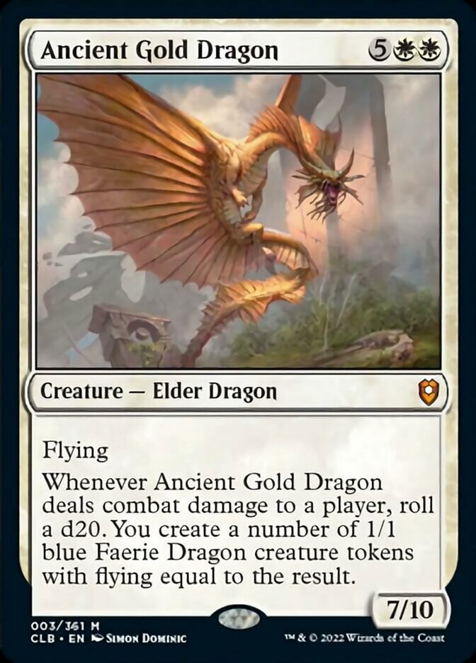 Ancient Gold Dragon [Commander Legends: Battle for Baldur's Gate] (Display Case)
