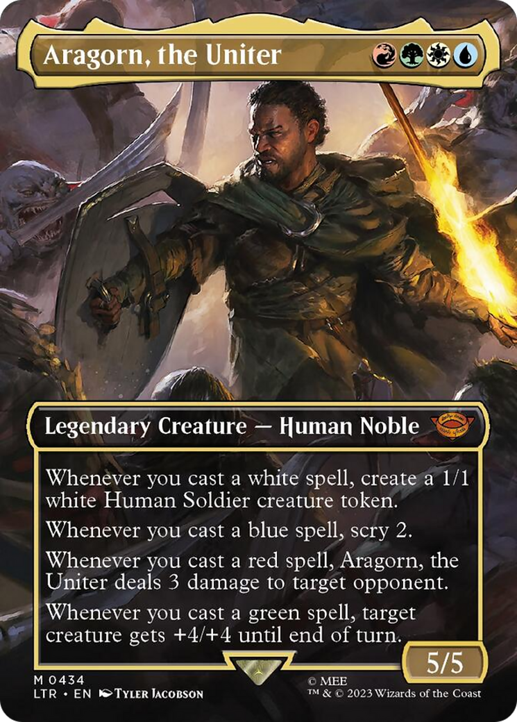 Aragorn, the Uniter (Borderless Alternate Art) [The Lord of the Rings: Tales of Middle-Earth] (Display Case)