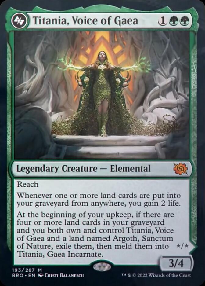 Titania, Voice of Gaea [The Brothers' War] (Display Case)