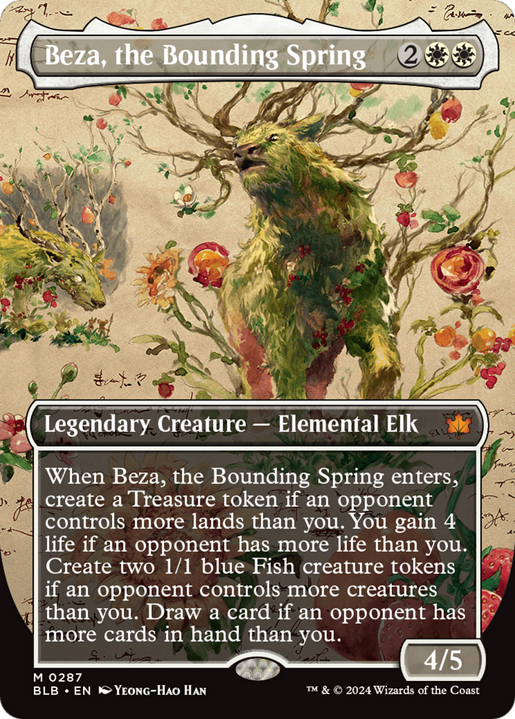 Beza, the Bounding Spring (Borderless) [Bloomburrow] (Display Case)