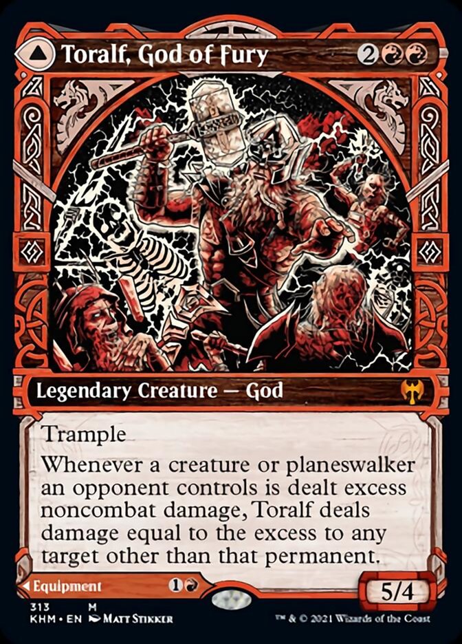 Toralf, God of Fury // Toralf's Hammer (Showcase) [Kaldheim] (Display Case)