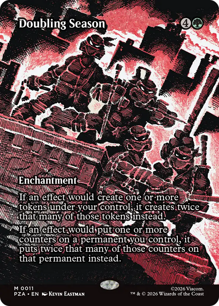 Doubling Season (Borderless) [Teenage Mutant Ninja Turtles Eternal-Legal] (Display Case)
