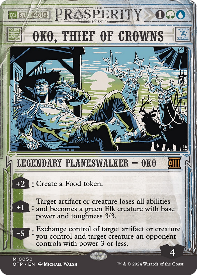 Oko, Thief of Crowns [Outlaws of Thunder Junction: Breaking News] (Display Case)