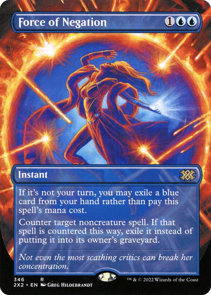 Force of Negation (Borderless Alternate Art) [Double Masters 2022] (Display Case)