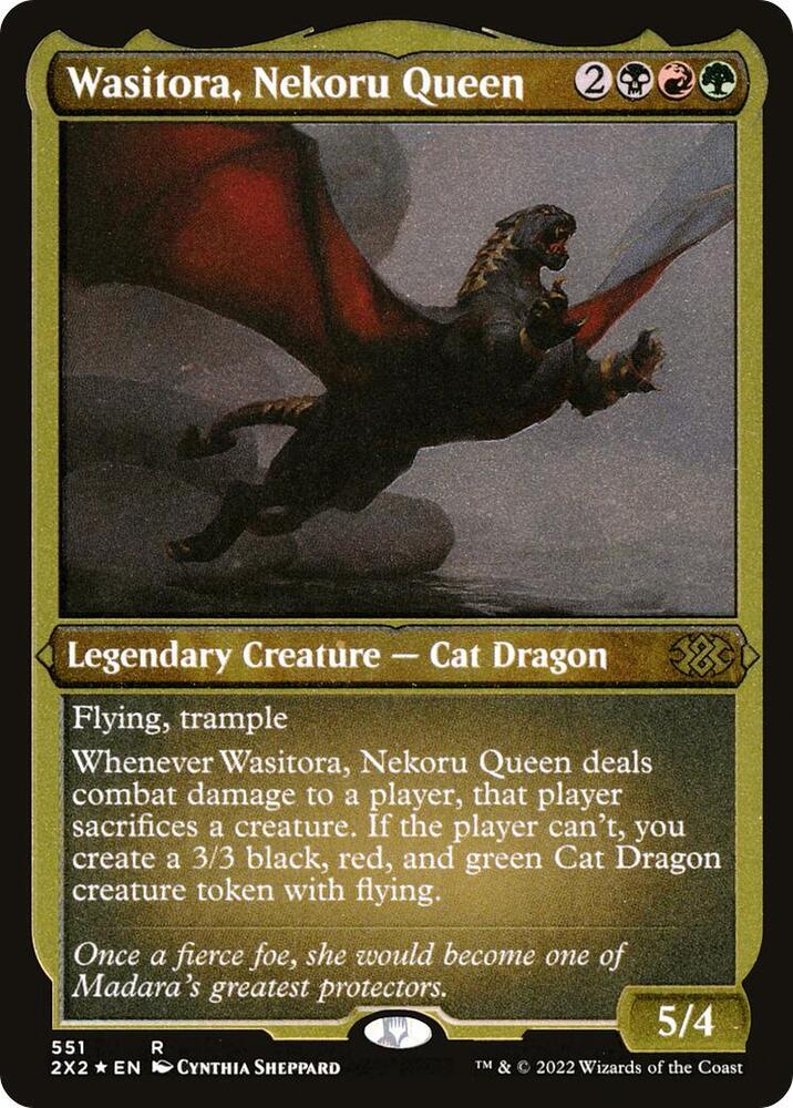 Wasitora, Nekoru Queen (Foil Etched) [Double Masters 2022] (Display Case)