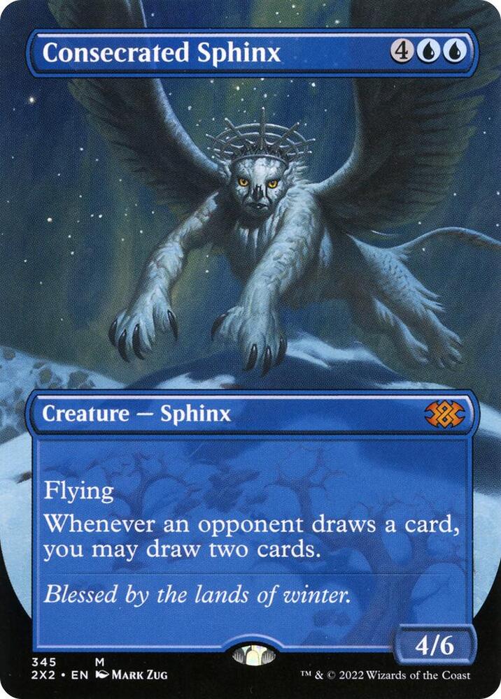 Consecrated Sphinx (Borderless Alternate Art) [Double Masters 2022] (Display Case)