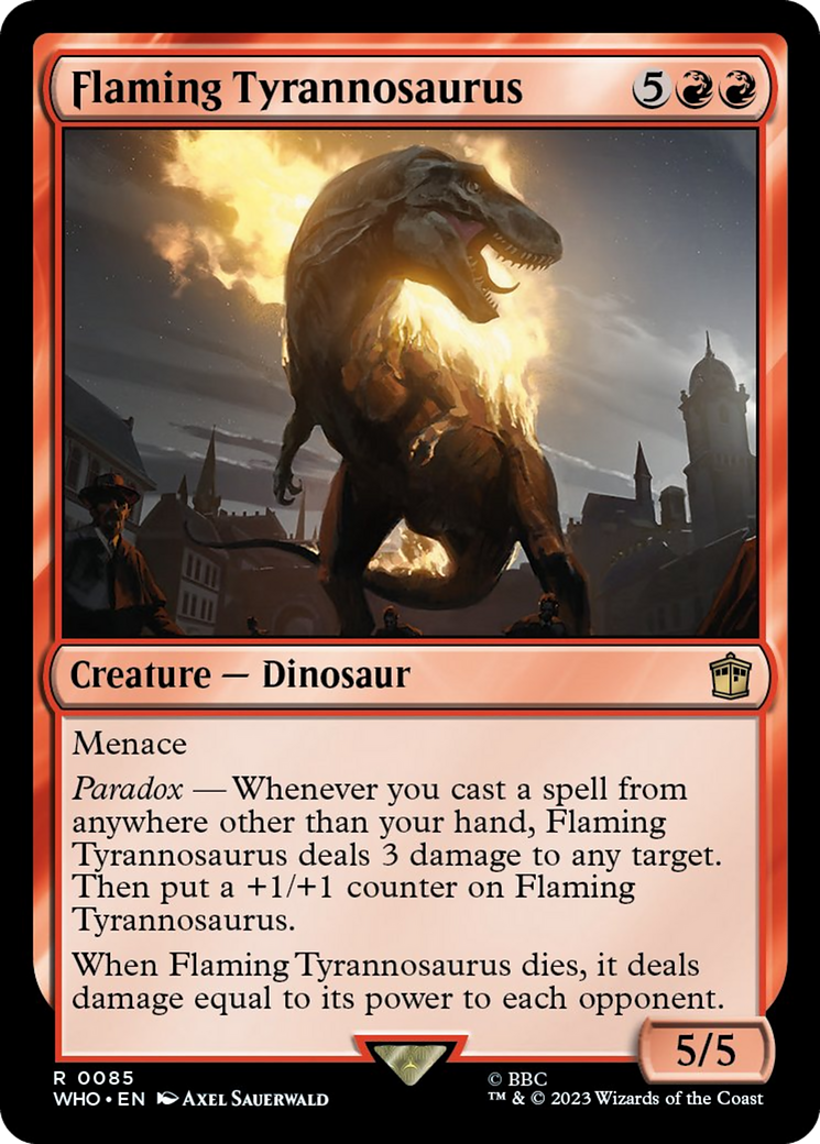Flaming Tyrannosaurus [Doctor Who] (Display Case)