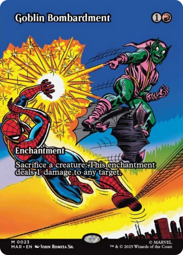 Goblin Bombardment (Borderless) [Marvel's Spider-Man: Eternal-Legal] (Display Case)