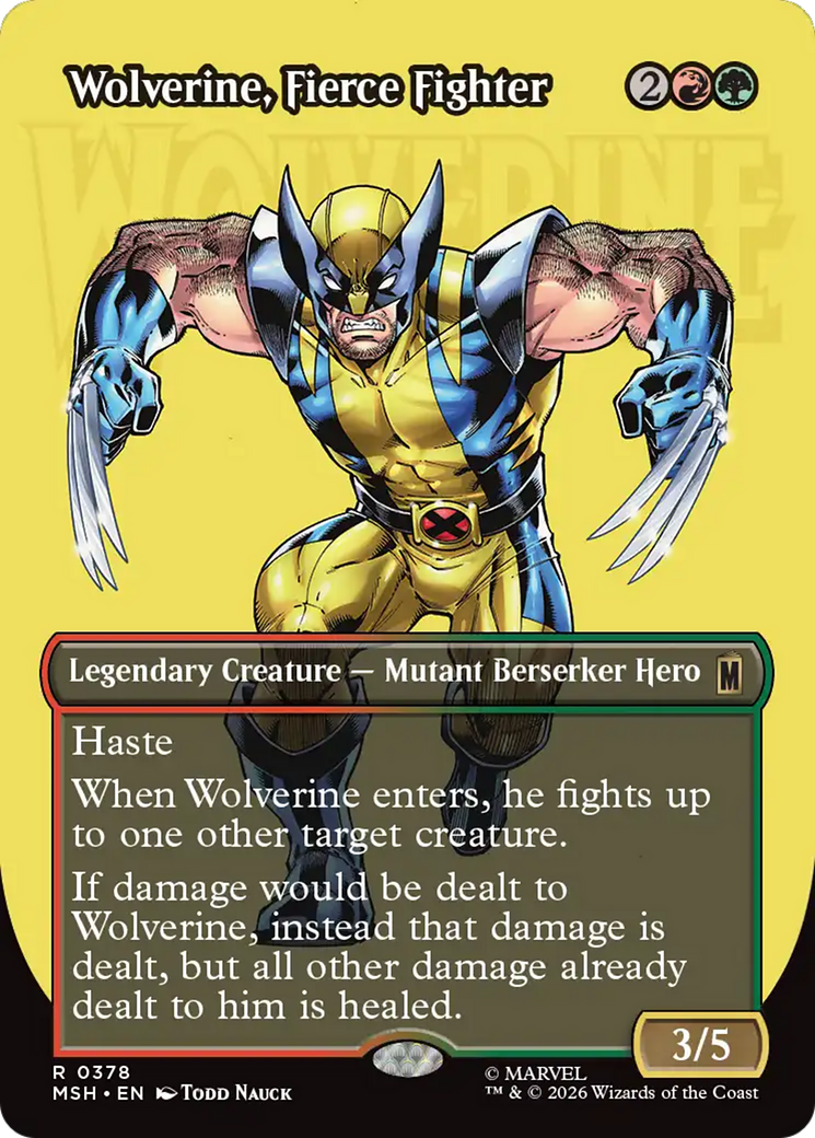 Wolverine, Fierce Fighter (Borderless) [Marvel Super Heroes] (Display Case)