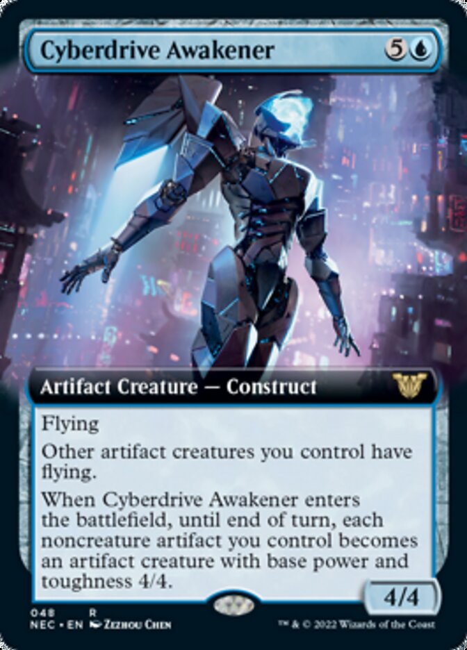 Cyberdrive Awakener (Extended Art) [Kamigawa: Neon Dynasty Commander] (Display Case)