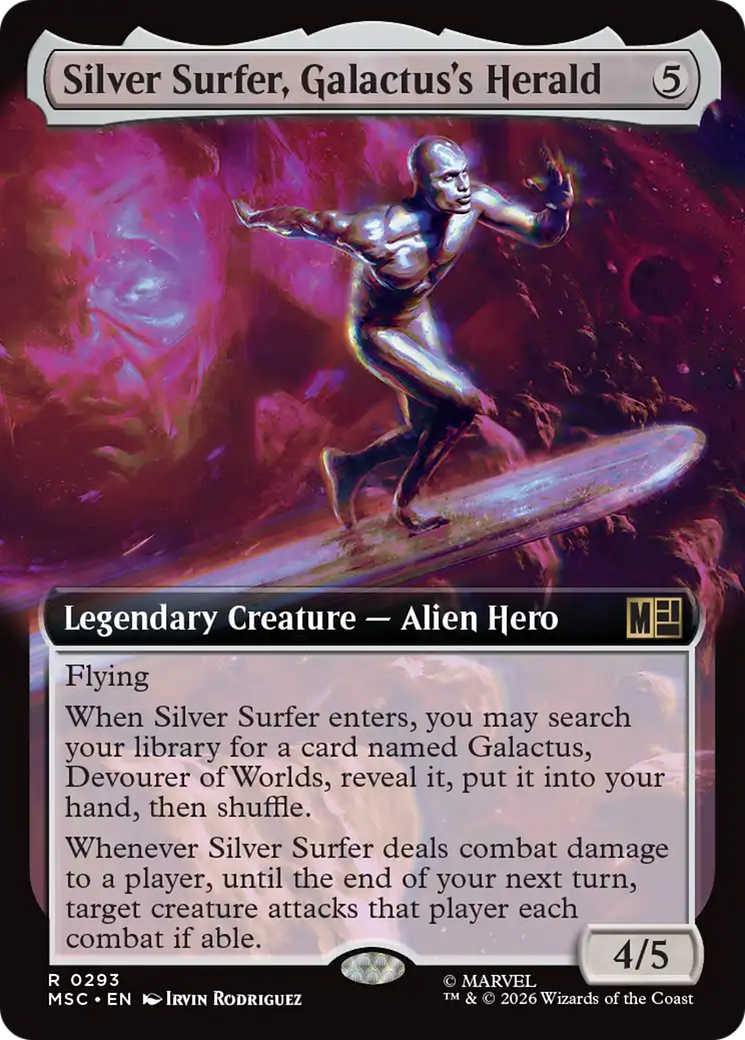 Silver Surfer, Galactus's Herald (Extended Art) [Marvel Super Heroes Commander] (Display Case)