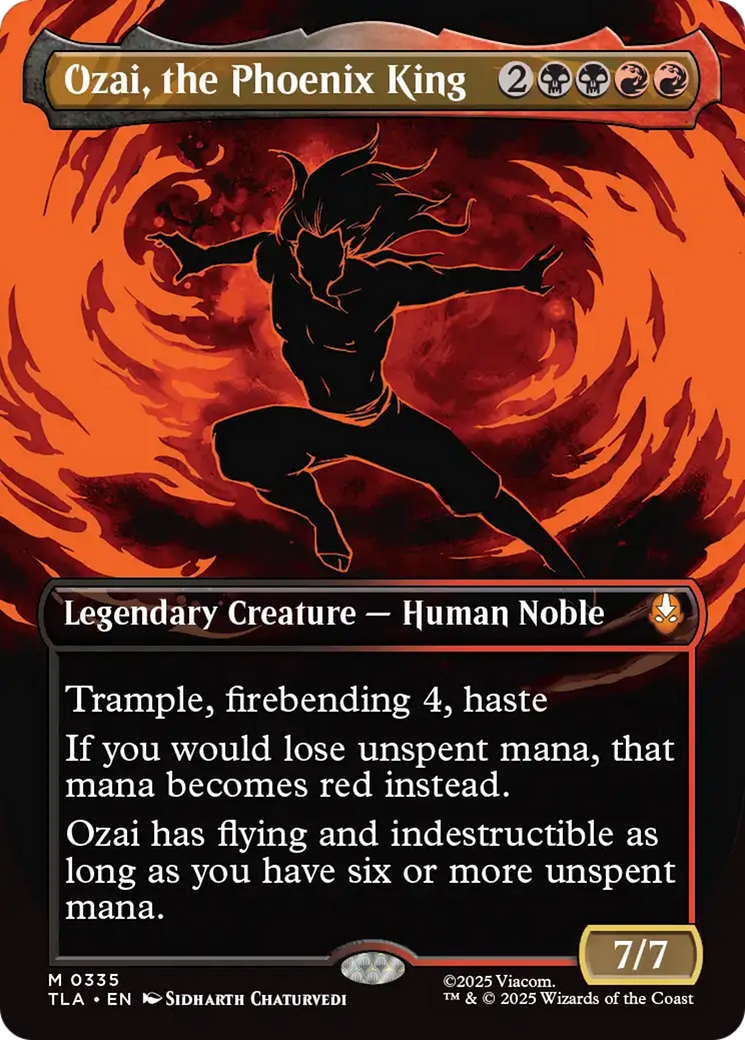 Ozai, the Phoenix King (0335) (Borderless) [Avatar: The Last Airbender] (Display Case)