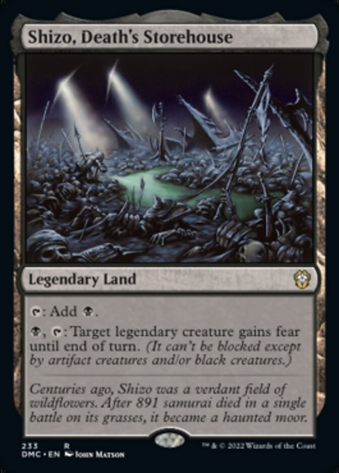 Shizo, Death's Storehouse [Dominaria United Commander] (Display Case)