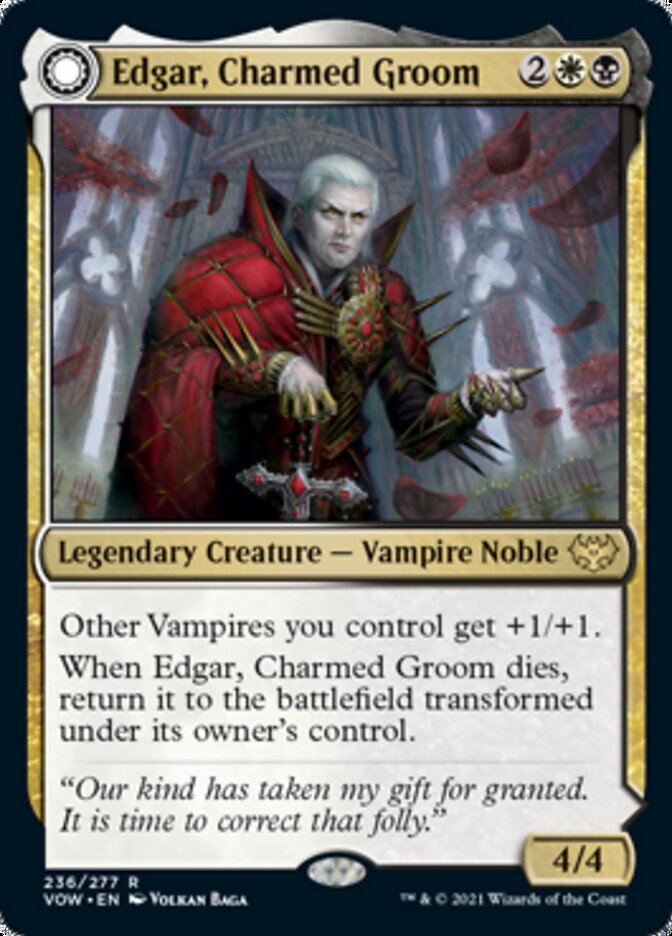 Edgar, Charmed Groom // Edgar Markov's Coffin [Innistrad: Crimson Vow] (Display Case)