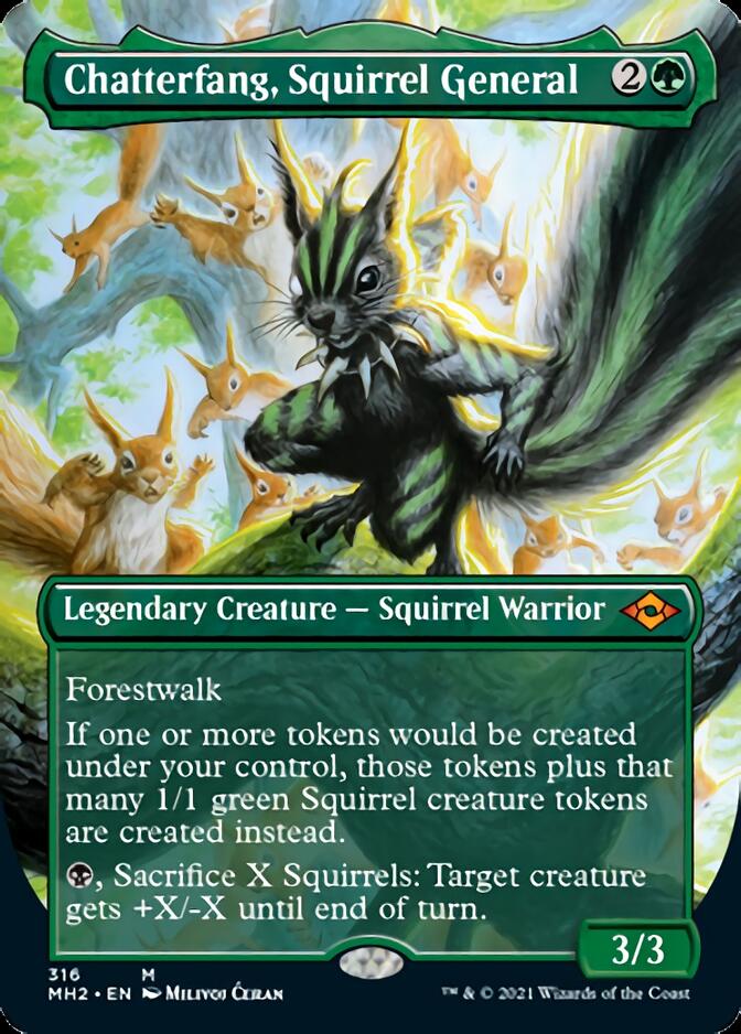 Chatterfang, Squirrel General (Borderless Alternate Art) [Modern Horizons 2] (Display Case)