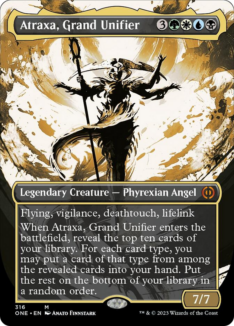 Atraxa, Grand Unifier (Borderless Ichor) [Phyrexia: All Will Be One] (Display Case)