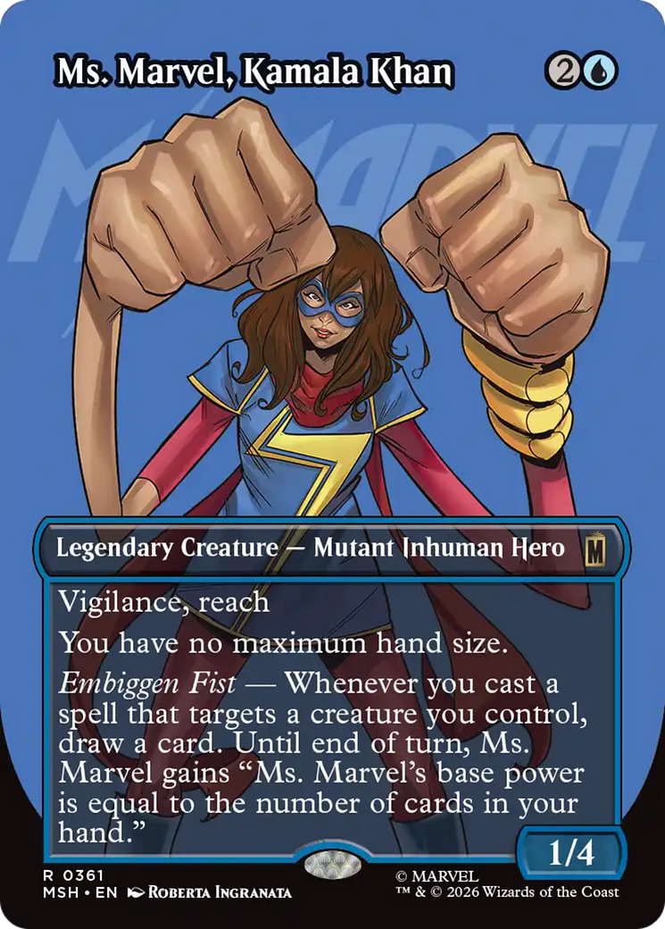 Ms. Marvel, Kamala Khan (Borderless) [Marvel Super Heroes] (Display Case)