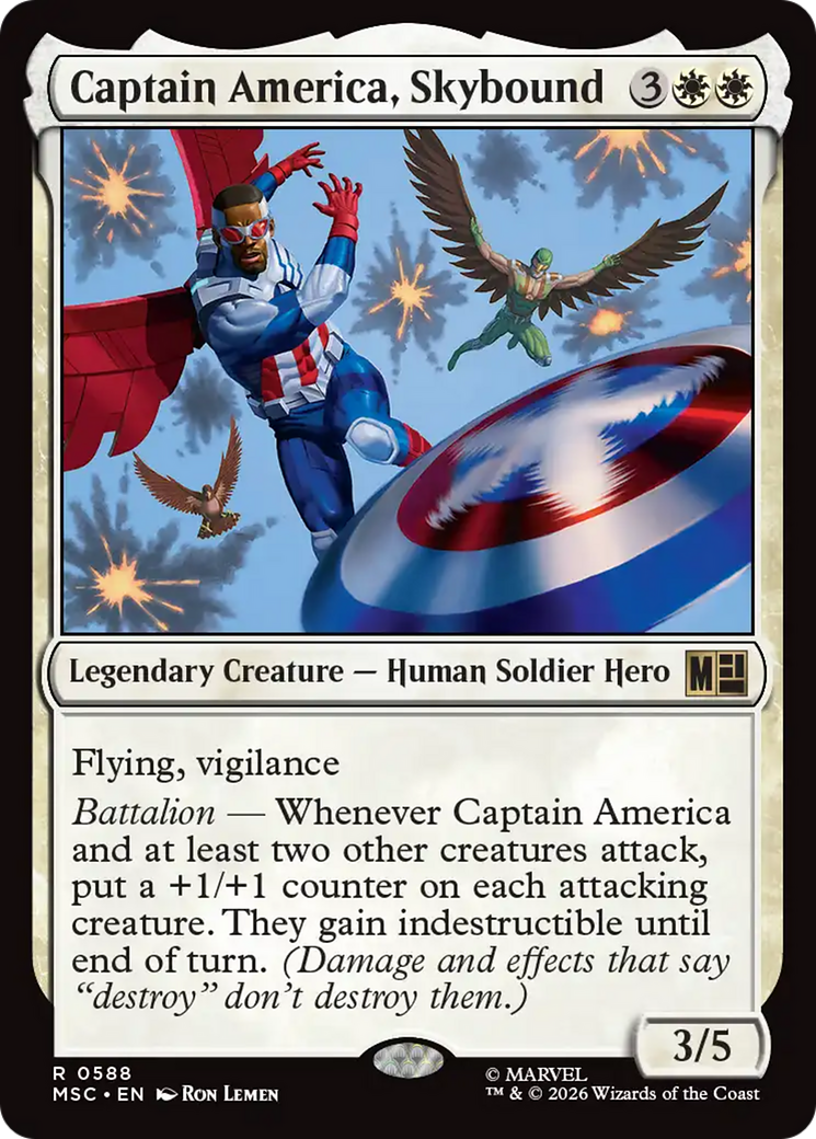 Captain America, Skybound [Marvel Super Heroes Commander] (Display Case)