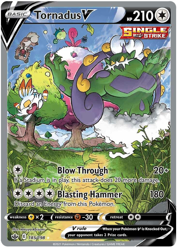 Tornadus V (185/198) [Sword & Shield: Chilling Reign] (Display Case)