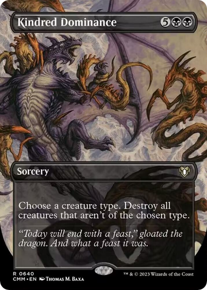 Kindred Dominance (Borderless Alternate Art) [Commander Masters] (Display Case)