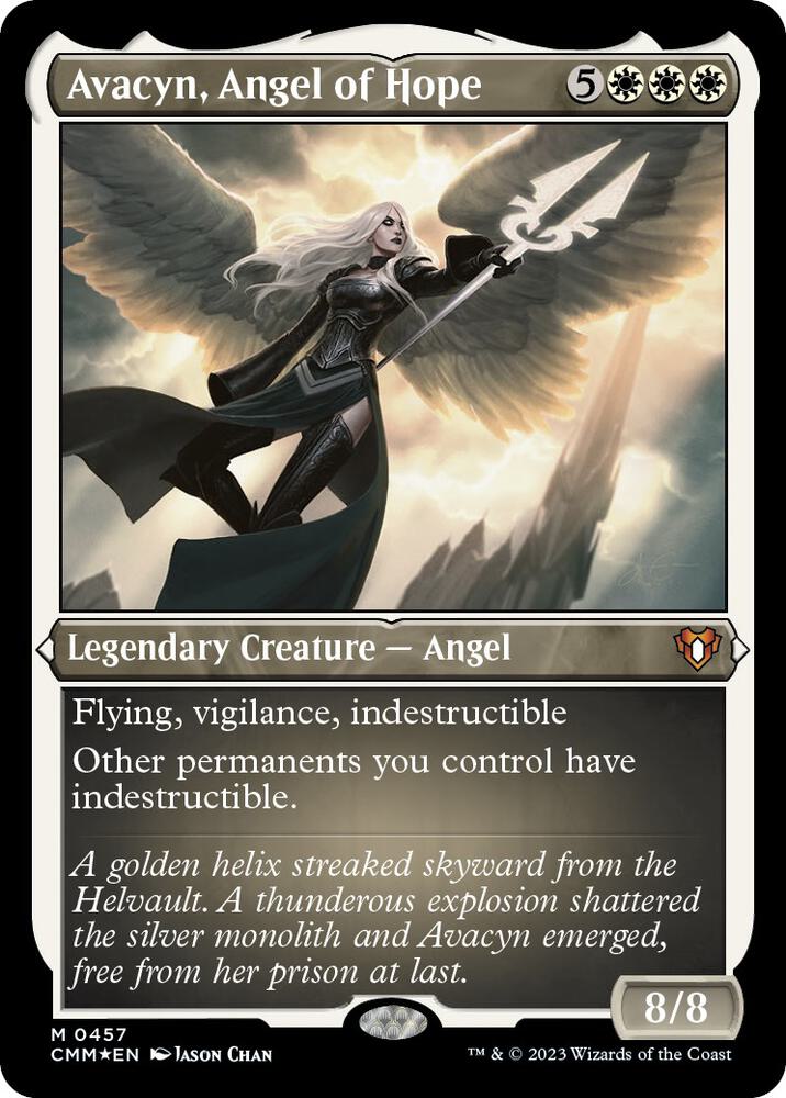 Avacyn, Angel of Hope (Foil Etched) [Commander Masters] (Display Case)