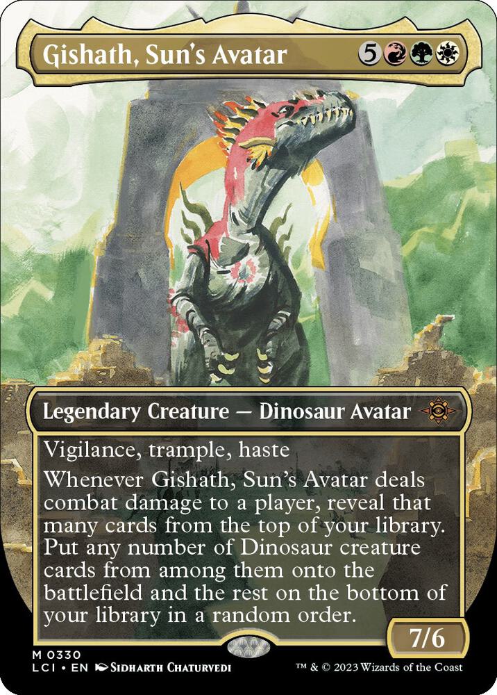 Gishath, Sun's Avatar (Borderless) [The Lost Caverns of Ixalan] (Display Case)