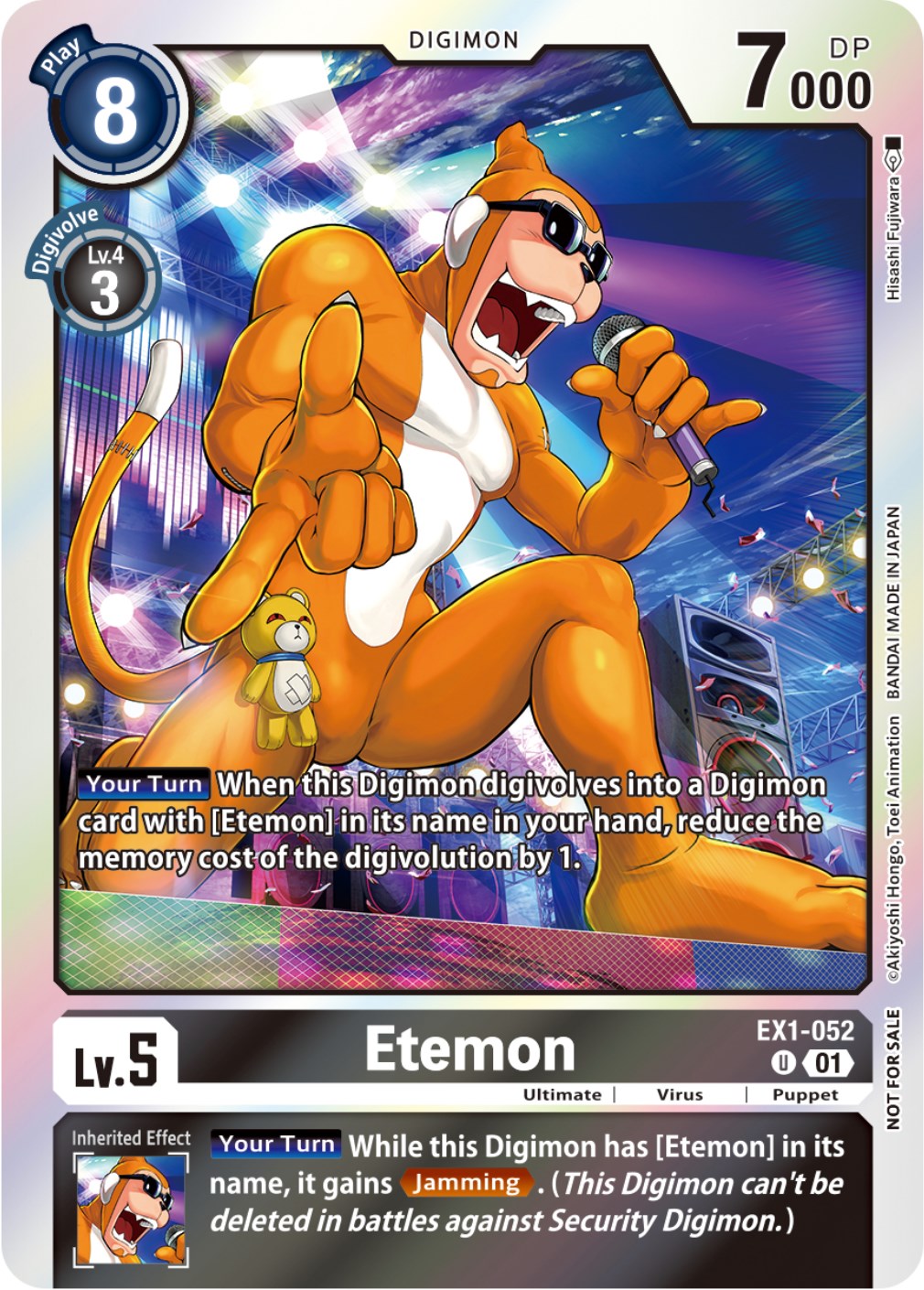 etemon digimon card Metal Etemon #119 Digimon Adventure Carddass Card BANDAI 2000 Toei TCG CCG Japan