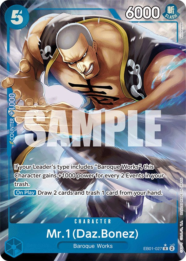 Mr. 1 (Daz.Bonez) (Alternate Art) [Extra Booster: Memorial Collection] (Display Case)