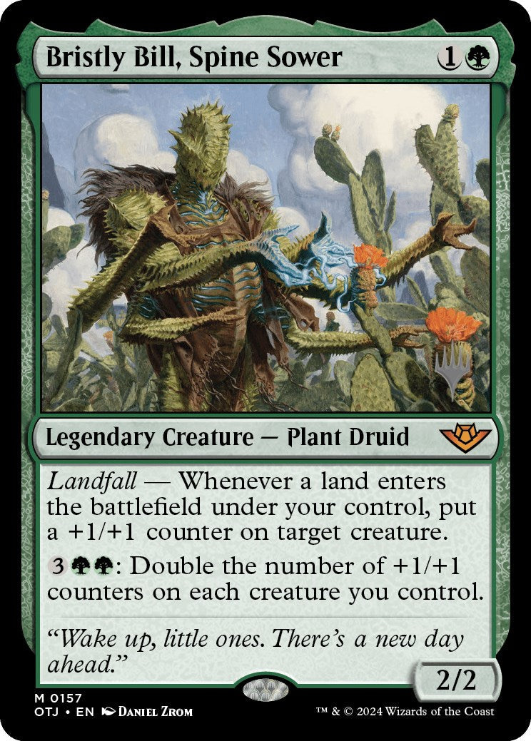 Bristly Bill, Spine Sower (Promo Pack) [Outlaws of Thunder Junction Promos] (Display Case)