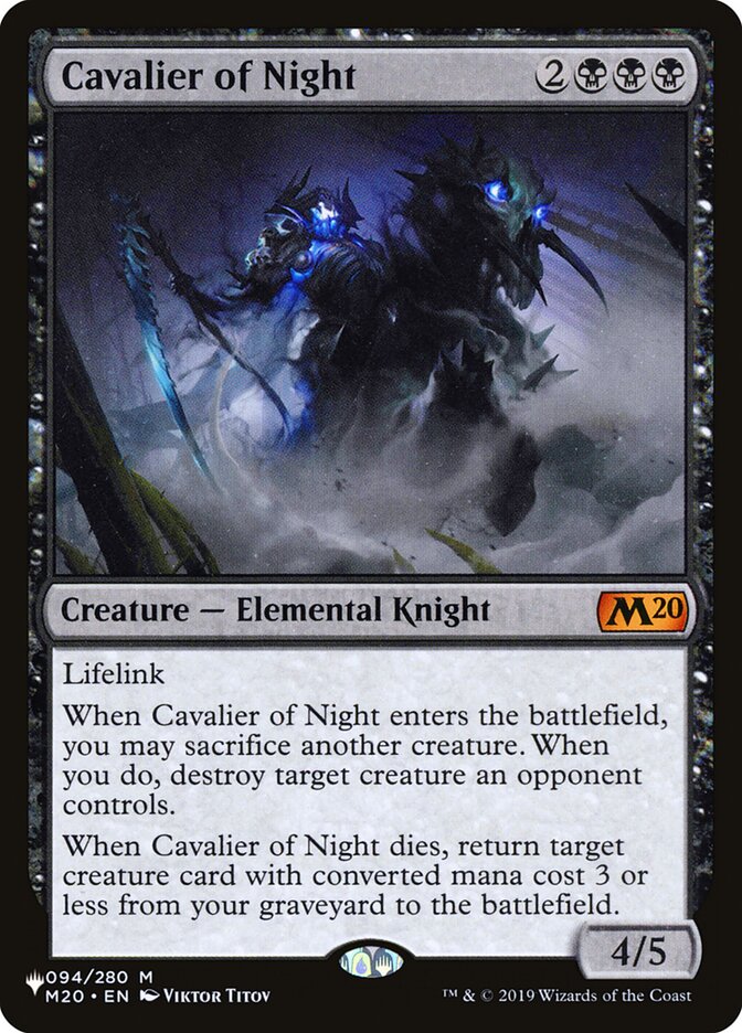 Cavalier of Night [The List] (Display Case)