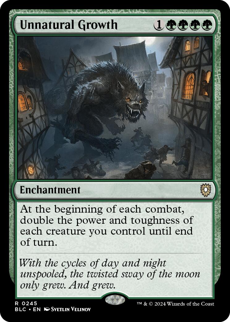 Unnatural Growth [Bloomburrow Commander] (Display Case)