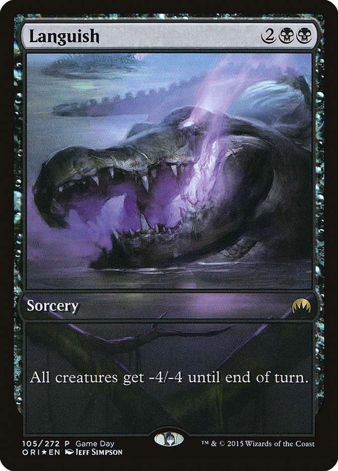 Languish (Game Day) (Full Art) [Magic Origins Promos] (Display Case)