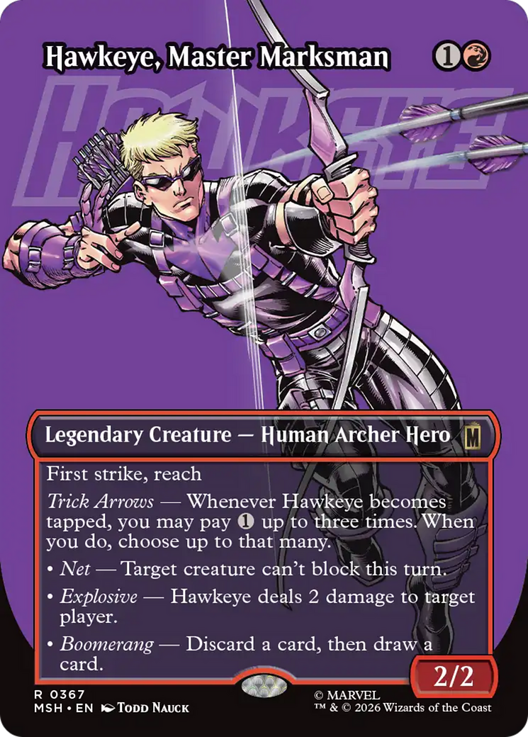 Hawkeye, Master Marksman (Borderless) [Marvel Super Heroes] (Display Case)