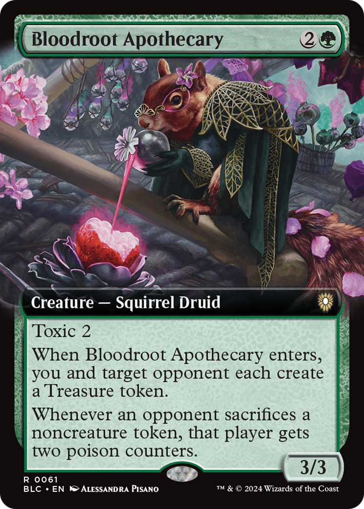 Bloodroot Apothecary (Extended Art) [Bloomburrow Commander] (Display Case)