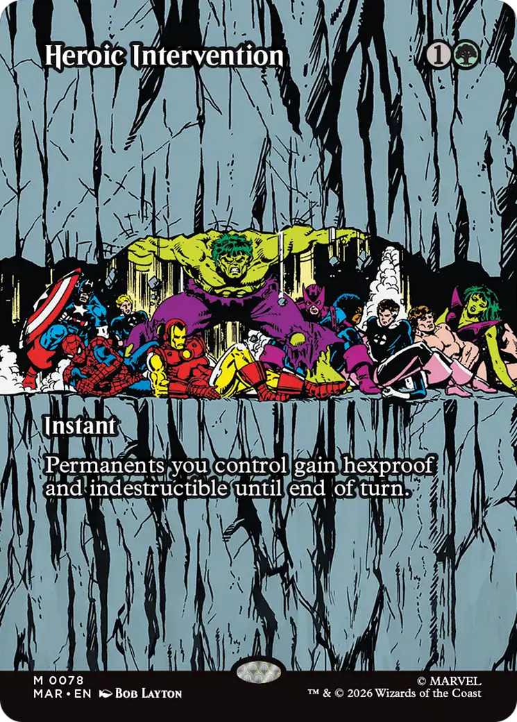 Heroic Intervention (0078) (Borderless) [Marvel Universe: Eternal-Legal] (Display Case)