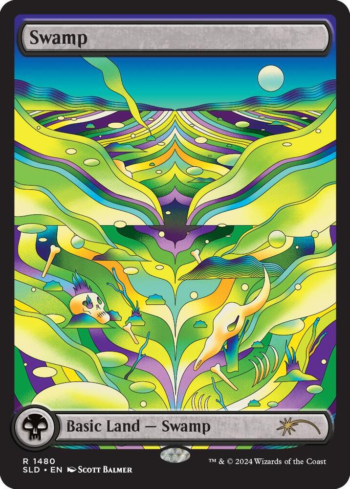 Swamp (1480) (Rainbow Foil) [Secret Lair Drop Series] (Display Case)