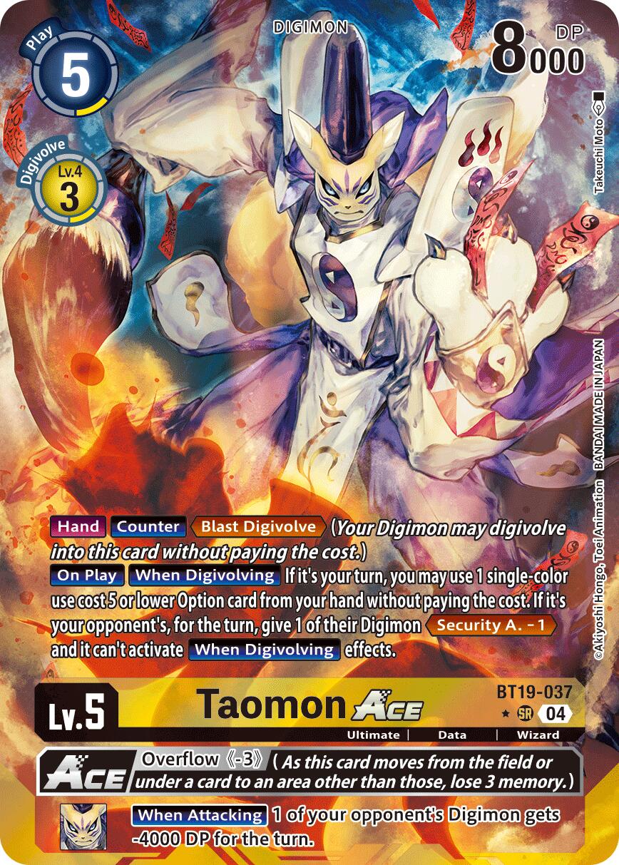Taomon ACE [BT19-037] (Alternate Art) [Release Special Booster 2.0]