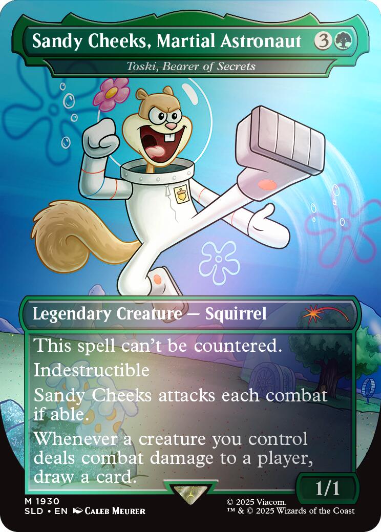 Sandy Cheeks, Martial Astronaut - Toski, Bearer of Secrets (Rainbow Foil) [Secret Lair Drop Series] (Display Case)