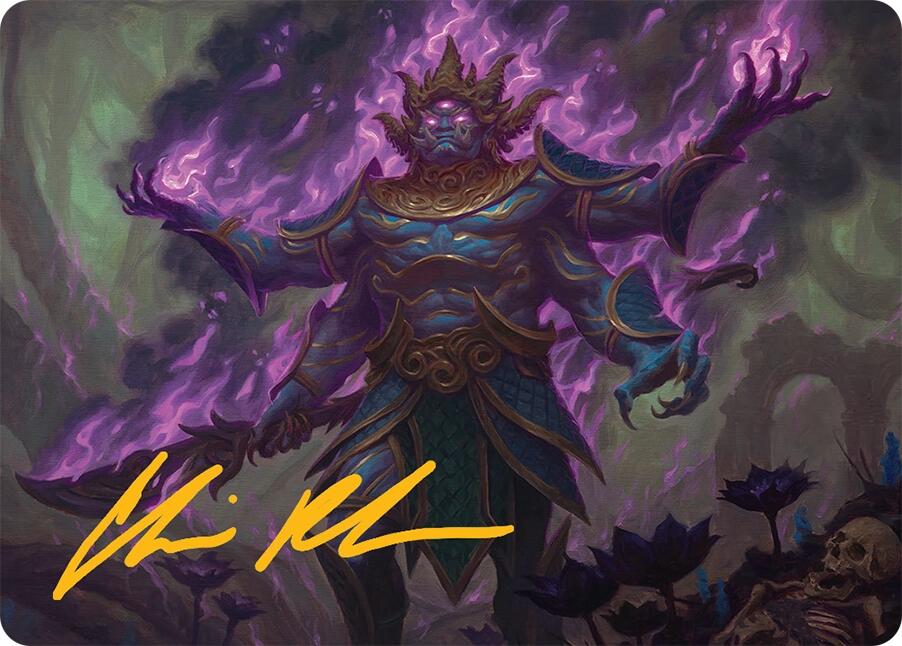 Rot-Curse Rakshasa Art Card (13/54) (Gold-Stamped Signature) [Tarkir: Dragonstorm Art Series]