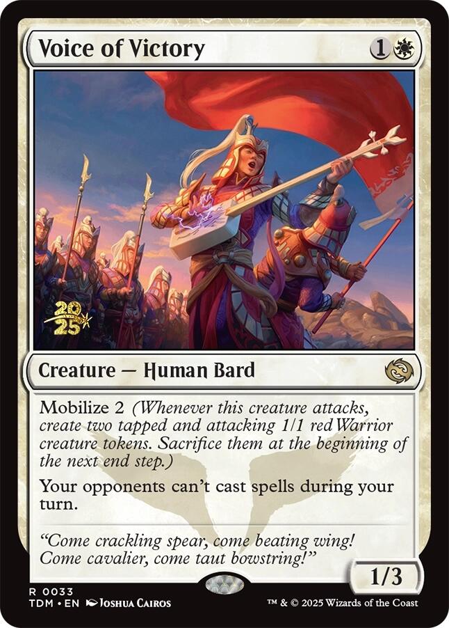 Voice of Victory [Tarkir: Dragonstorm Prerelease Cards] (Display Case)