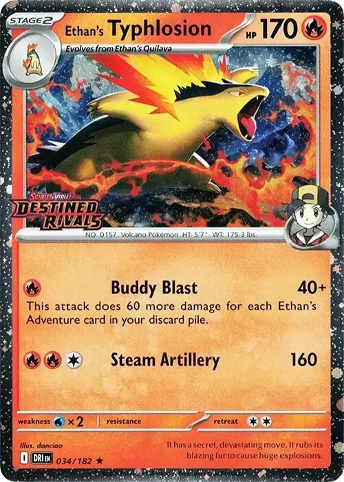 Ethan's Typhlosion (034/182) (Destined Rivals Stamp) [Scarlet & Violet: Destined Rivals]