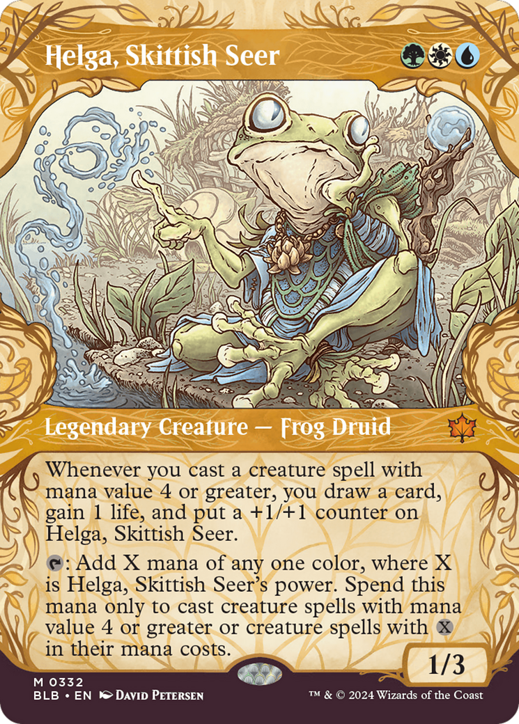 Helga, Skittish Seer (Showcase) [Bloomburrow] (Display Case)