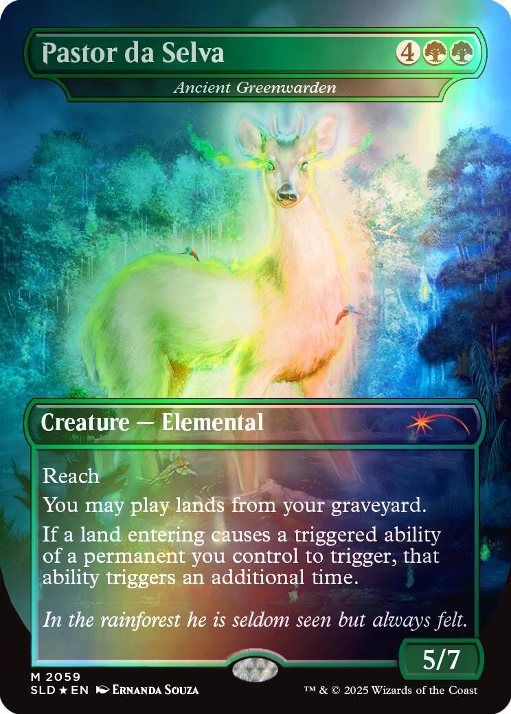 Pastor da Selva - Ancient Greenwarden (Rainbow Foil) [Secret Lair Drop Series] (Display Case)