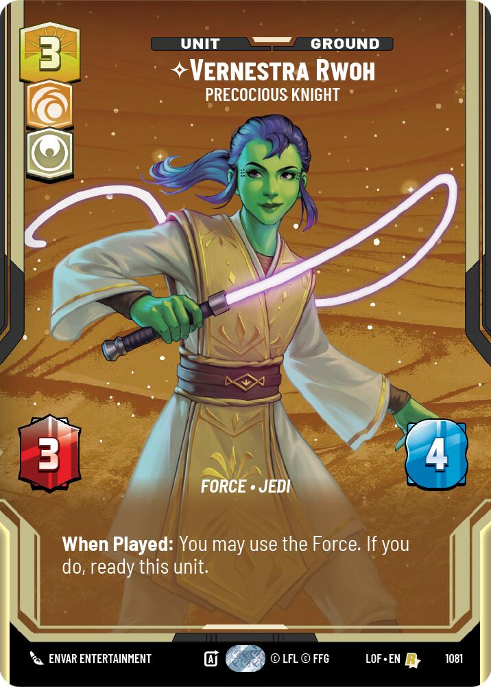 Vernestra Rwoh (1081) - Precocious Knight (Prestige Foil) (1081) [Legends of the Force]